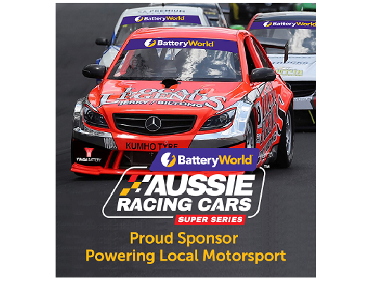 Battery World is now powering the unique Aussie Racing Cars Super Series.