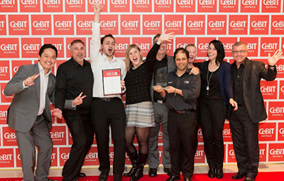 CeBIT.AU Business Award 2014 winners celebrate.
