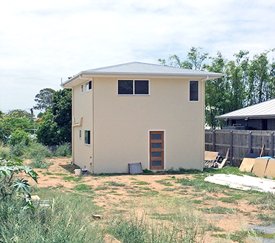 It has been dubbed the Minecraft house, noted for its simple, boxy, elegance of concept.