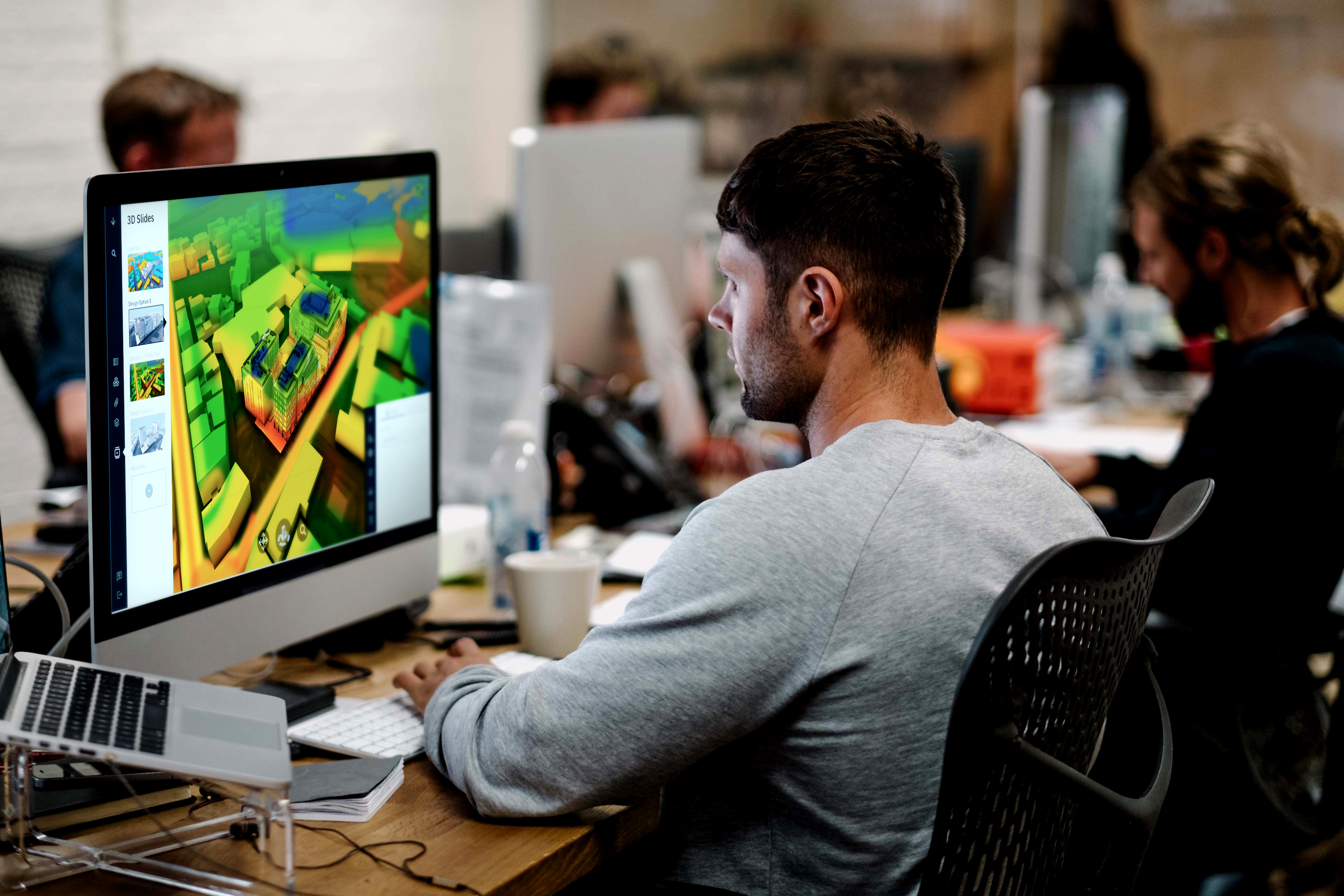 CityZenith’s SmartWorldPro heat mapping system for smart cities in action on the desktop.