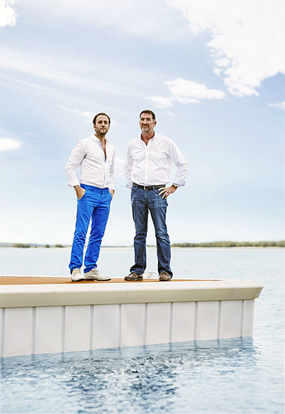 Superior Jetties' John Hogan and Waterscape's Alexander Lotersztain.