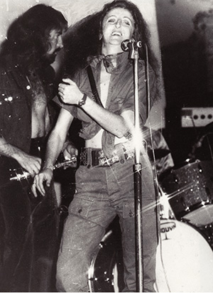 Carol Lloyd performing with Railroad Gin in the mid-1970s.
