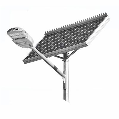 Green Frog Systems solar street light.