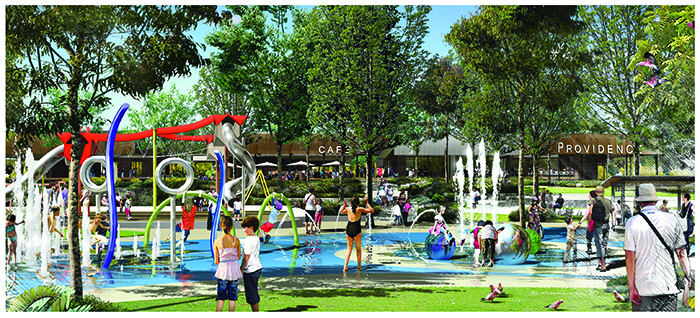 The Providence development's new water play park in the Ripley Valley near Ipswich.