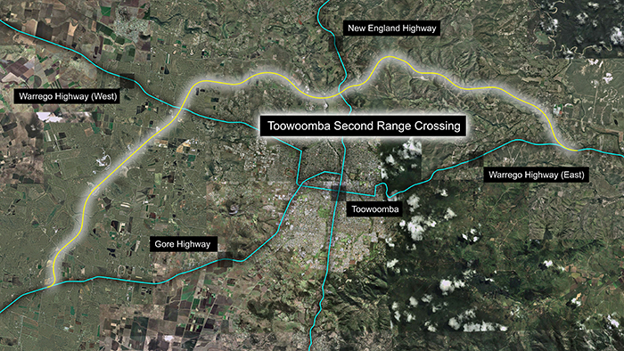 Plans for the Toowoomba Second Range Crossing.