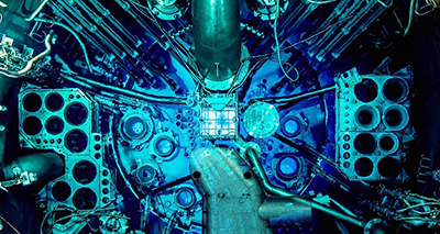 Inside the ASTO OPAL reactor pool.