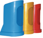 The Ezy-As applicators in three colours.