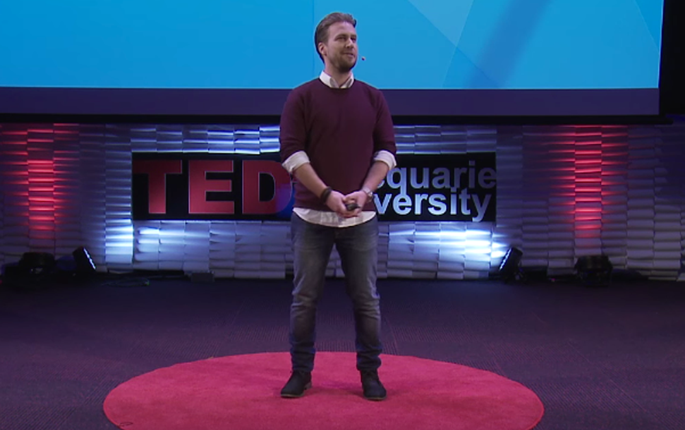Jack Delosa conducts a recent TED Talk.