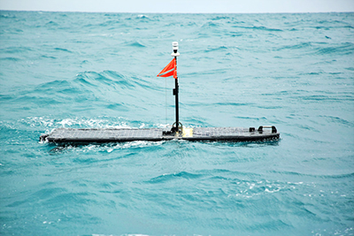 The autonomous Wave Glider is tested in Great Barrier Reef waters.
