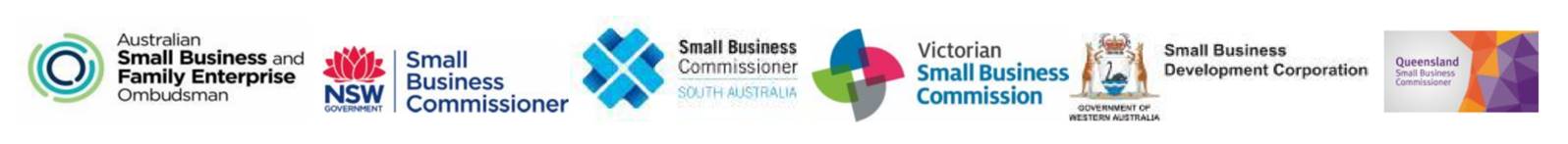 Australia's governmental small business organisations supporting National Family Business Day.
