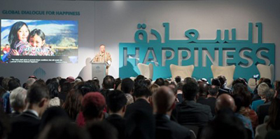 First Global Dialogue on Happiness at the World Government Summit in Dubai.