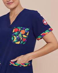Sustainable, and swanky as well: Kangarama medical scrubs, made in Australia. Image: Kangarama.