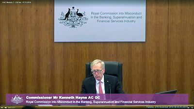 Royal Commissioner Kenneth Hayne.
