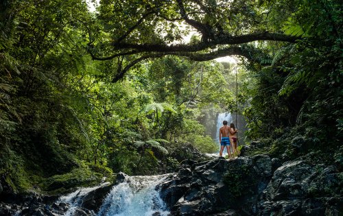 Taveuni waterfall, Fiji. Image: Tourism Fiji.