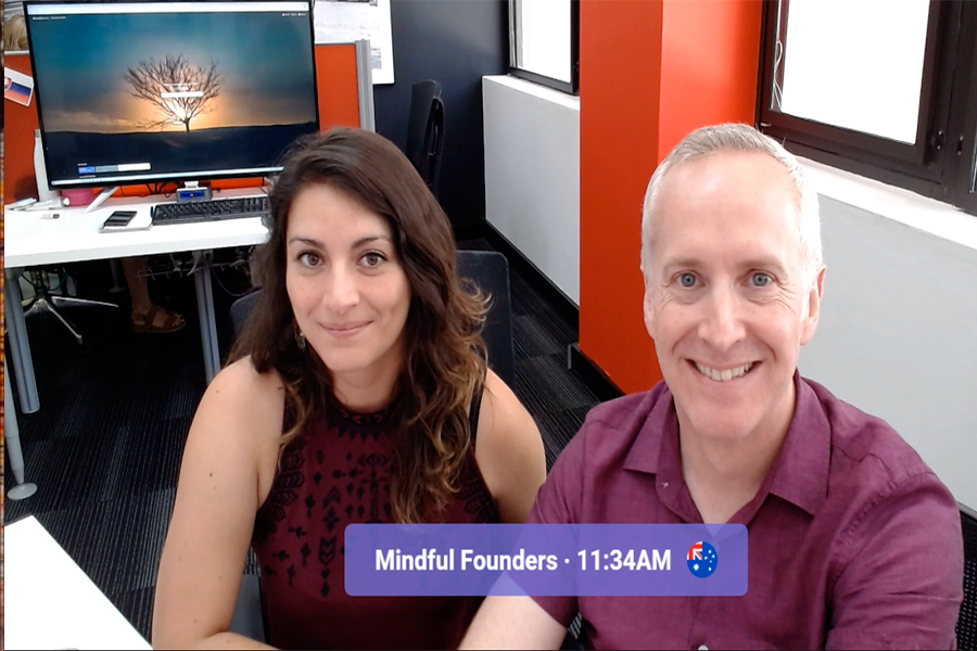 Mindfulmeets founders Karina Castex and Ben Flux.