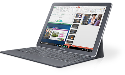 Tablets like this Samsung Galaxy -- with special mobility keyboard -- are all the rage this year.