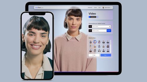 The UNITH interFace self-service platform creates video out of text instructions. Image: UNITH.