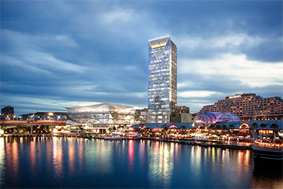 Darling Harbour, Sydney, where ICC is pushing hard to bring back international events.